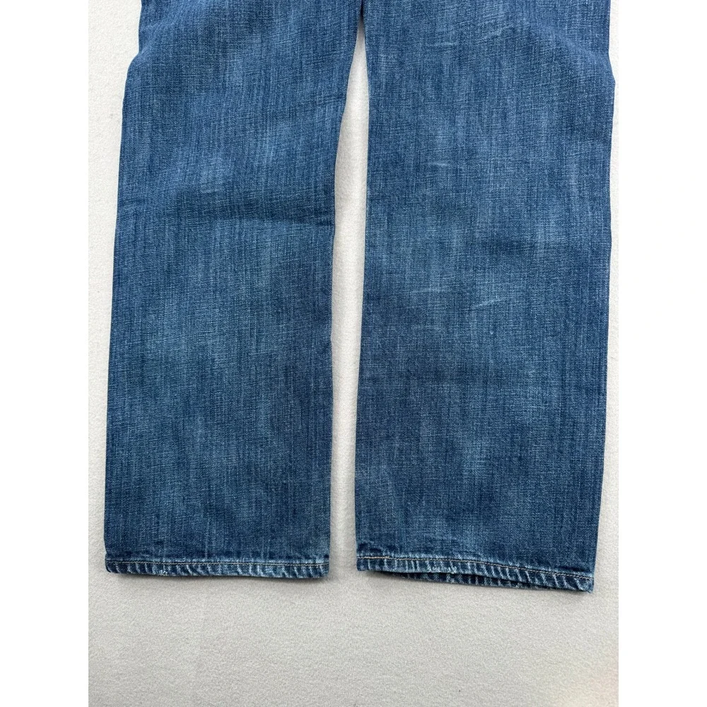 Y2K Levis 501 Mens Straight Leg Button Fly Blue Denim Jeans 34x32 August 2009
